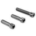 Miniatyrbilde 2 av 8: 3 stk Titanium legering styrestamme Styre bakre skiveskruer Bolter sett for landeveissykkeltilbehør svart
