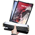 Pikkukuva 2 / 5: Menu Wrap4 Sivua 8 Näkymää Läpinäkyvä Ravintolan Ruokalista Kansi Menu Wrap