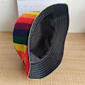 Miniatyrbild 3 av 5: Rainbow Stripe UV-skydd fiskehatt med andningsbar design för Pride Moon Cruising
