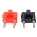 Miniatyrbild 7 av 8: 5 set 4 mm dubbel bananplugg Nickelpläterad bananpluggadapter för antenn koaxialkabel