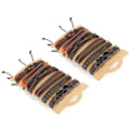 Miniatyrbilde 6 av 8: 2 sett flettede armbånd flerlags skinn strikket fasjonable armbånd unisex håndledssmykker