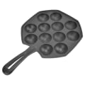 Miniatyrbilde 7 av 8: 12 hulls eggpuffpanne non-stick støpejernsstekepanne Kjøttballpannekakepanne til husholdningskjøkken