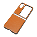 Miniatyrbilde 5 av 8: Folding Screen Telefonveske Trendy Komfortabel telefonbeskyttelsesdeksel for Oppo Find N2 Flip Brown