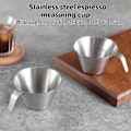 Miniatyrbilde 3 av 4: 100 ml målebeger med håndtak, rustfritt stål, espresso kaffemålebeger for bakeri