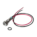 Miniatyrbillede 3 af 5: 3 x 6 mm LED metalindikatorlys vandtæt signalpilot instrumentbrætlampe 3V hvid