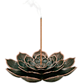 Pikkukuva 2 / 5: Messinkinen Lotus suitsukepoltin tuhkankerääjällä ja kartiokehyksellä