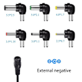 Miniatyrbilde 8 av 8: Universell 100-240V til 3V/4.5V/5V/6V/7.5V/9V/12V 12W Justerbar AC/DC Laderadapter Koblingsstrømforsyning