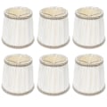 Miniatyrbillede 1 af 8: 6 Stk Stof Lampeskærm Moderne Lysekrone Bordlampe Cover til E14 Screw Home Accessory