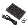 Miniatyrbilde 1 av 8: 21 taster numerisk tastatur RGB bakgrunnsbelyst ergonomisk lite mekanisk numerisk numerisk tastatur for bærbar datamaskin Svart