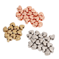 Miniatyrbilde 7 av 8: 50 stk hjerteperler hjerteformet utsøkte farger blank overflate slitesterk plast bred applikasjon smykkeperler for DIY