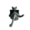 Miniatyrbilde 4 av 8: Litterær katt harpiks ornamenter hagestatue dekorasjon lesebriller katt håndverk for studie og kontor