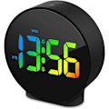Miniatyrbild 1 av 5: LED Digital Väckarklocka Skrivbordsklocka Snooze Dimbar Svart 12/24 Elektrisk Väckarklocka/Dubbla Batterier (Går in i Energisparläge Efter 8 Sekunder)