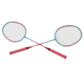 Miniatyrbild 8 av 8: Badmintonracket Lätt Bärbar Järnlegering Ram Dubbla Badmintonracketar för Nybörjare