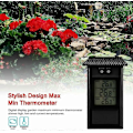 Miniatyrbillede 3 af 5: Digitalt drivhustermometer, vandtæt minimum opløsning 0,1C, temperaturområde -20 - 50C, vægmonteret batteri sort