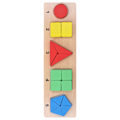 Miniatyrbild 3 av 8: Trä Geometrisk Pussel Formigenkänning Leksak Montessori Matchningsspel Pedagogisk Barnleksak Geometrisk Formigenkänning Bräda Typ C