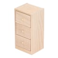 Pikkukuva 4 / 8: Miniatyyrikaappi 3 laatikolla, nukkekodin säilytyskaluste 1:12 mittakaavan nukkekodille