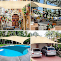 Miniatyrbild 5 av 5: Rektangulärt Solsegel med Gratis Rep och Monteringssats Vattentätt och Andningsbart Solskydd för Pool Restaurang Parker Bil 2X3m (Vit)