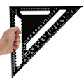 Miniatyrbillede 4 af 8: 12 tommer aluminiumslegering trekantform firkantet lineal Precision Engineer Carpenter Måleværktøj