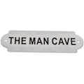 Miniatyrbillede 7 af 8: Hegnspæl i rustfrit stål Havehus Hjem Dørport Toilet Advarselstavle med monteringsskruer THE MAN CAVE