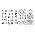 Miniatyrbillede 1 af 3: Rustfrit stål rektangel Nail Art stempling plade DIY Manicure Print Billedskabelon z17#