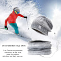Miniatyrbild 6 av 7: 2 st värmehatt halsduk set USB värme vinter tie dye stickad hatt halsduk för män kvinnor utomhus skidåkning cykling löpning