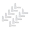 Miniatyrbillede 3 af 8: 10 stk. albueslange modhage plastfitting 90 grader lige modhager ledadapter L form til akvarium 6 mm