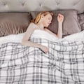 Miniatyrbild 3 av 5: Rutiga Mjuka Filtar för Soffa Mjuk Twin Jul Sängkläder Soffa Flanell Plysch 130x150cm, Svart