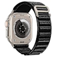 Miniatyrbillede 5 af 5: Alpine Loop Nylon Rem til Apple Watch Series 8/7/6/3/5 - Ultra Kompatibel Rem 38mm 40mm 41mm hvid-sort