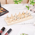 Miniatyrbillede 2 af 4: 12 stk. Trækegle Display Stand med Display Bakke, Fingerringe Kegle Organizer Ringe Tårn Ring Smykke Display Stand Træ Vitrineskab til Ringe Smykker