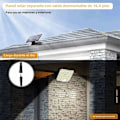 Pikkukuva 5 / 5: Ulkokäyttöön tarkoitettu aurinkokennovalaisin 118 LED-sensorilla, IP65 vedenpitävä, 3 tilaa, kaukosäädin puutarhaan, patiolle, autotalliin, ulkotilaan 106LED