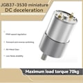 Pikkukuva 2 / 5: Suurivääntöinen vaihdemoottori metallimoottori älykotiin 960RPM