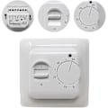 Miniatyrbilde 1 av 5: Manuelle termostater for gulvvarme 220v 16a, elektrisk gulvvarmekontroller mekanisk romtermostat med gulvsensorprobe 1 stk -GSL