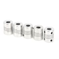 Miniatyrbilde 2 av 8: 5 stk fleksible akselkoblinger for 3D-skriver trinnmotor aluminiumslegering kobling 5 x 8 mm