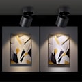 Miniatyrbillede 5 af 5: Loftlampe, Justerbar lampehusvinkel, Loftspots, Loftlampe, Justerbare loftspots, LED loftlampe, (Sort-3000K)