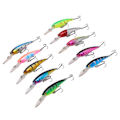 Miniatyrbillede 2 af 8: 10 stk. fiskeagn sæt 10 farver Minnow fiske lokkemad 9cm 7.5g pr. agn til ferskvand langt skud