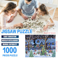 Miniatyrbilde 6 av 6: 1000 brikker juletregårdspynt puslespill Pedagogisk puslespill leketøy Nyttårsgave til voksne barn