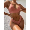 Miniatyrbilde 5 av 5: Rosa naken 2-delt badedrakt for kvinner