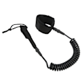 Miniatyrbild 7 av 8: Surfboard Leash Hög elasticitet TPU Svart Justerbar Spiralformad Surfing Benrem för Paddleboards Longboards 7ft/2.13m