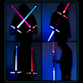 Miniatyrbilde 3 av 8: 2 stk 7 farger skiftende lysende sverd utvidbart LED lyssverd lysleker for cosplay Halloween jul