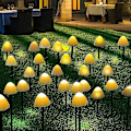 Miniatyrbillede 2 af 5: Vandtæt Udendørs Solcellelampe, Solar LED Udendørs Havelampe, Svampe Fairy Lysstreng, 3,8m 12 Lys