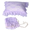 Pikkukuva 6 / 8: Vastasyntyneen valokuvaushattu ja tyyny, pehmeä, ihoystävällinen, söpö ja elegantti pitsihattu, valokuvausrekvisiitta (vaaleanpunainen hattu ja tyyny)