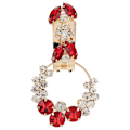 Pikkukuva 3 / 8: Rhinestone Crystal Buckle Flower Round DIY Vaatteiden ompelutarvikkeet Lisävarusteet Punainen Pyöreä