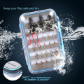 Miniatyrbilde 7 av 8: ABS Vanntett Dual Layer Fluefiske Box Fluer Case Lure Simulering Fish Agn Oppbevaring