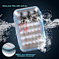 Miniatyrbillede 7 af 8: ABS Vandtæt Dual Layer Fluefiskeri Box Fluer Case Lure Simulering Fish Bait Opbevaring