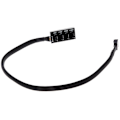 Miniatyrbillede 3 af 5: 4-vejs PWM Splitter Hub 4pin/3pin CPU Computer Fan Sort Sleeved 12V