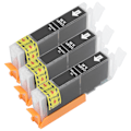 Miniatyrbillede 6 af 8: 3 stk. blækpatron 13 ml printer farverig kasse erstatning til Canon PIXMA inkjetprintere sort