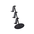 Miniatyrbilde 3 av 8: 3-lags spillkontrollerholder for spillkonsoll, hullet hodetelefonholder, spillkonsollkontrollerholder, stativ, organisator for XBOX, svart