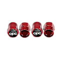 Miniatyrbillede 1 af 5: 4 stk. Bilhjul Dækventil Hætter Støvtilbehør i Aluminium Legering Til Opel Opc Corsa Astra Insignia Mokka Grandland Vectra Zafira Zekai B rød Til OPC