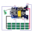 Miniatyrbild 2 av 5: BL1830 Li-Ion Batteriladdningsskyddskort för 18V 2st
