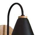 Miniatyrbillede 6 af 8: Ganglampe til væg i jern - buet væglampe til soveværelse, stue, kontor - uden pære - sort